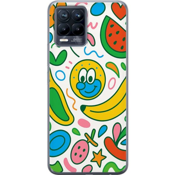 Realme 8 Gjennomsiktig deksel Sommerfuglslør