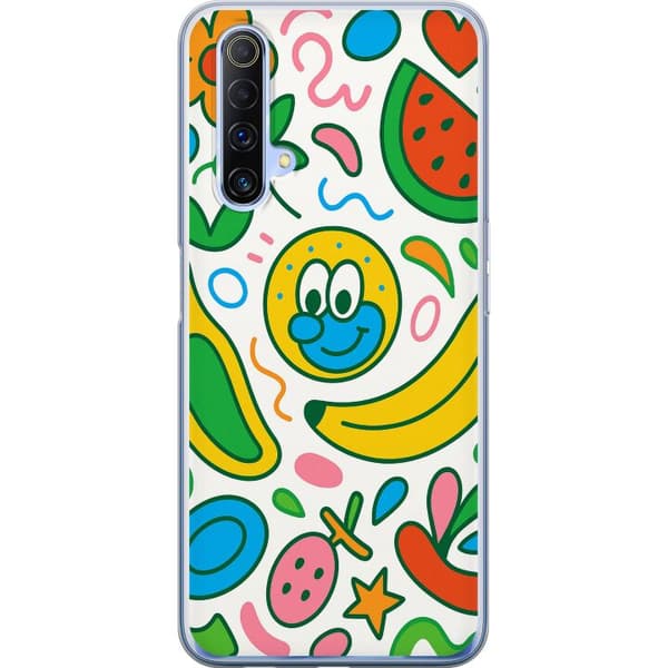 Realme X50 5G Gennemsigtig cover Sommerfugle Slør
