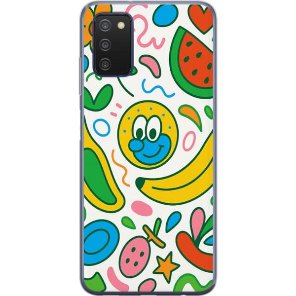 Samsung Galaxy A03s Läpinäkyvä kuori Perhosverho