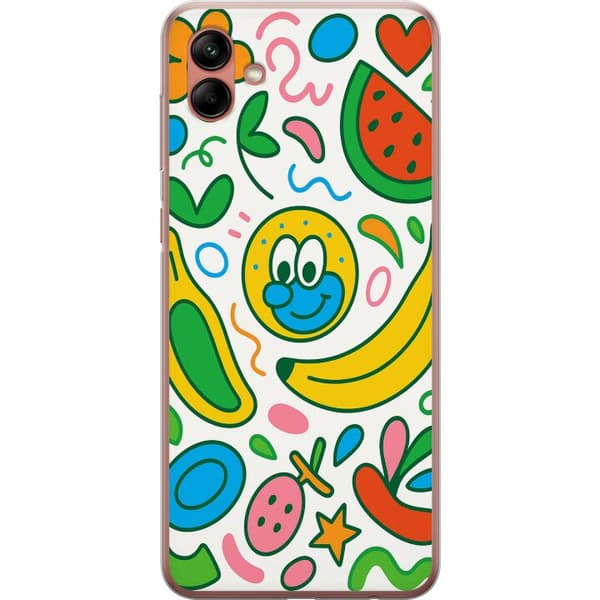 Samsung Galaxy A04 Läpinäkyvä kuori Perhosverho