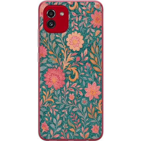 Samsung Galaxy A03 Läpinäkyvä kuori Floral Dream