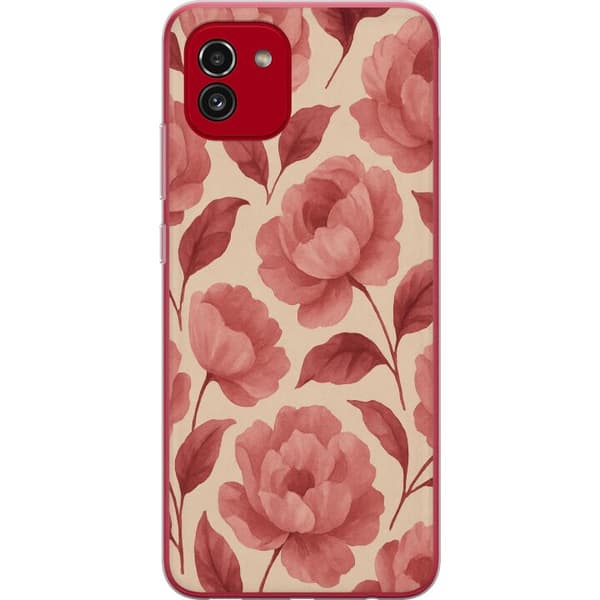 Samsung Galaxy A03 Gjennomsiktig deksel Rose Blomst