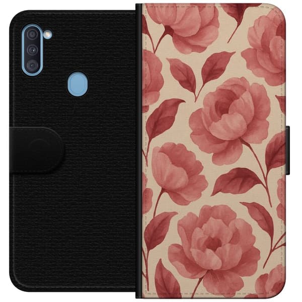 Samsung Galaxy A11 Tegnebogsetui Roseblomst