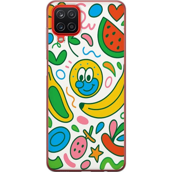 Samsung Galaxy A12 Gennemsigtig cover Sommerfugle Slør