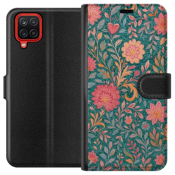Samsung Galaxy A12 Lompakkokotelo Floral Dream