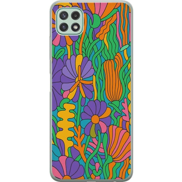Samsung Galaxy A22 5G Läpinäkyvä kuori Värien räjähdys