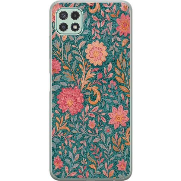 Samsung Galaxy A22 5G Genomskinligt Skal Floral Dream