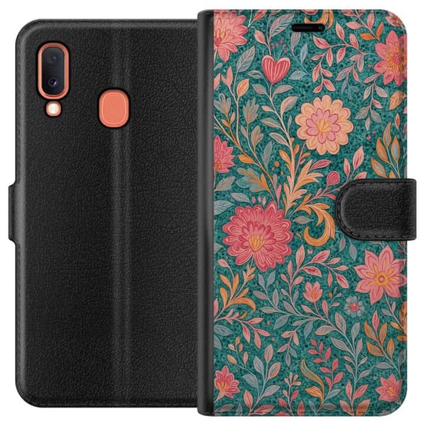 Samsung Galaxy A20e Plånboksfodral Floral Dream