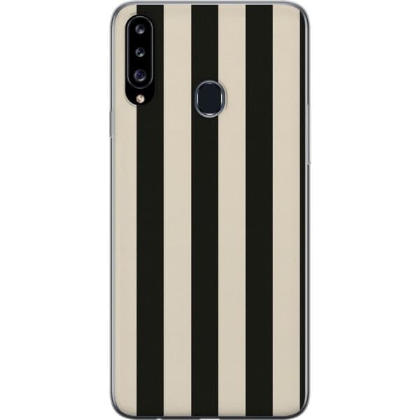Samsung Galaxy A20s Gennemsigtig cover Linje Flow