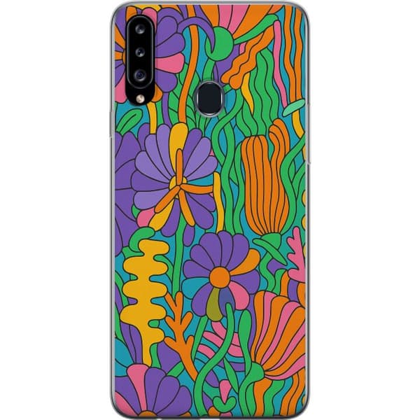 Samsung Galaxy A20s Gennemsigtig cover Farveeksplosion
