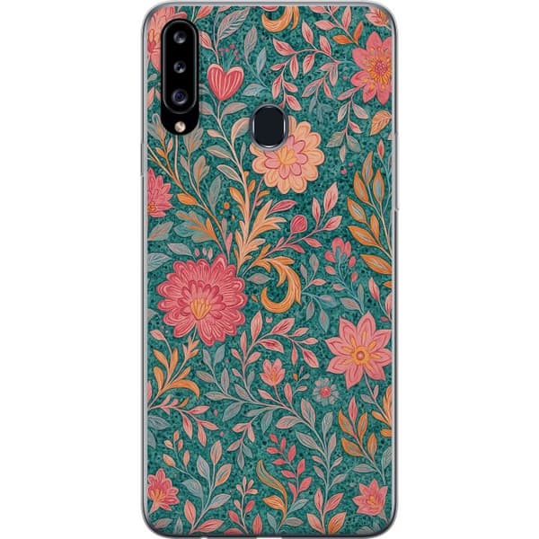 Samsung Galaxy A20s Gennemsigtig cover Floral Dream