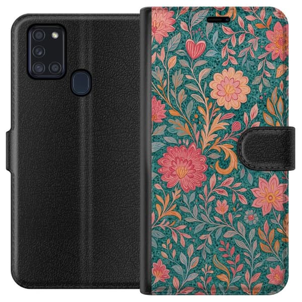 Samsung Galaxy A21s Lommeboketui Floral Dream