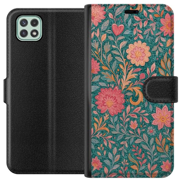 Samsung Galaxy A22 5G Tegnebogsetui Floral Dream