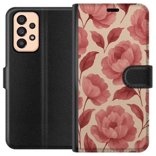 Samsung Galaxy A33 5G Lommeboketui Rose Blomst