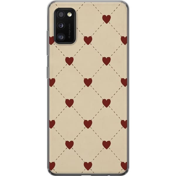Samsung Galaxy A41 Gennemsigtig cover Hjertegitter