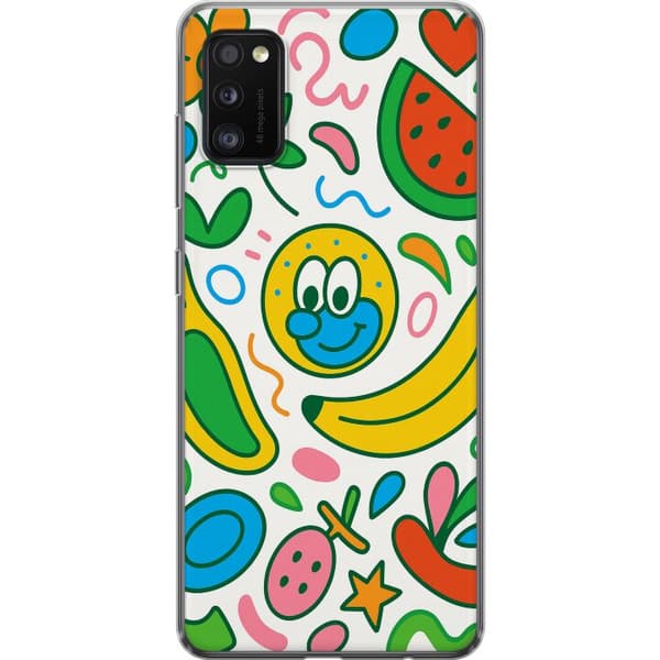 Samsung Galaxy A41 Läpinäkyvä kuori Perhosverho