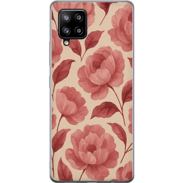 Samsung Galaxy A42 5G Gennemsigtig cover Roseblomst