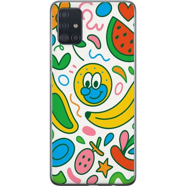 Samsung Galaxy A51 Gjennomsiktig deksel Sommerfuglslør