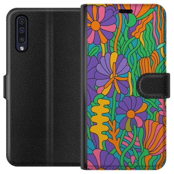 Samsung Galaxy A50 Tegnebogsetui Farveeksplosion