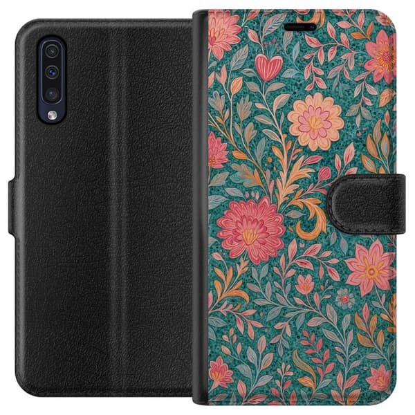 Samsung Galaxy A50 Tegnebogsetui Floral Dream