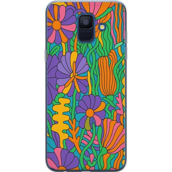 Samsung Galaxy A6 (2018) Läpinäkyvä kuori Värien räjähdys