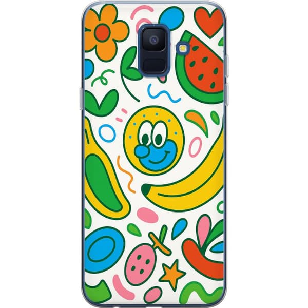 Samsung Galaxy A6 (2018) Läpinäkyvä kuori Perhosverho