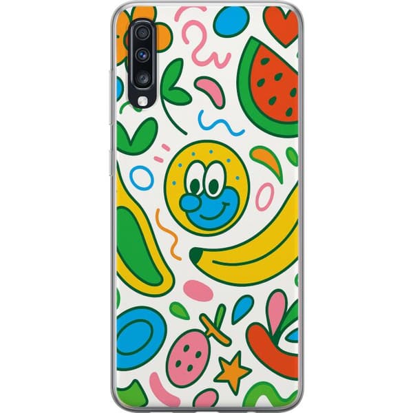 Samsung Galaxy A70 Genomskinligt Skal Butterfly Veil