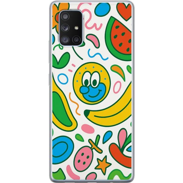 Samsung Galaxy A71 5G Gennemsigtig cover Sommerfugle Slør