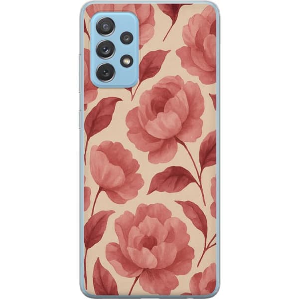 Samsung Galaxy A72 5G Gennemsigtig cover Roseblomst