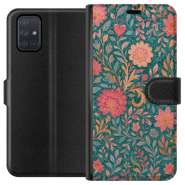 Samsung Galaxy A71 Tegnebogsetui Floral Dream