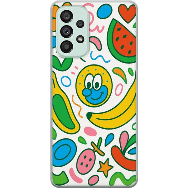 Samsung Galaxy A73 5G Läpinäkyvä kuori Perhosverho