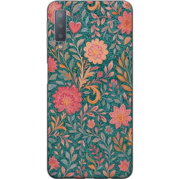 Samsung Galaxy A7 (2018) Gennemsigtig cover Floral Dream