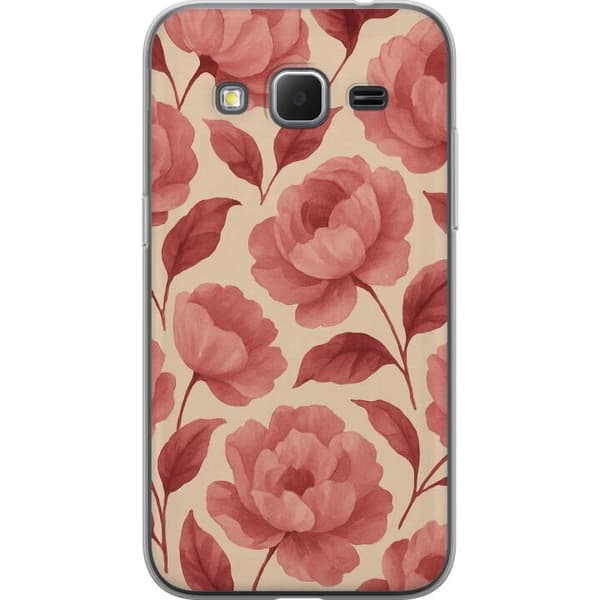 Samsung Galaxy Core Prime Gjennomsiktig deksel Rose Blomst