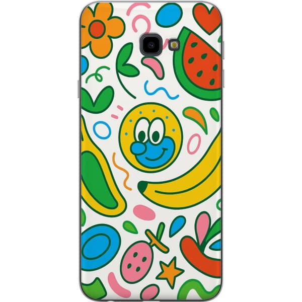 Samsung Galaxy J4+ Gjennomsiktig deksel Sommerfuglslør