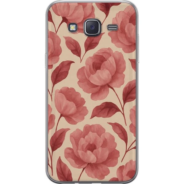 Samsung Galaxy J5 Gennemsigtig cover Roseblomst