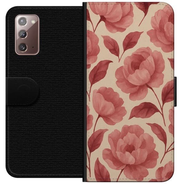 Samsung Galaxy Note20 Lommeboketui Rose Blomst