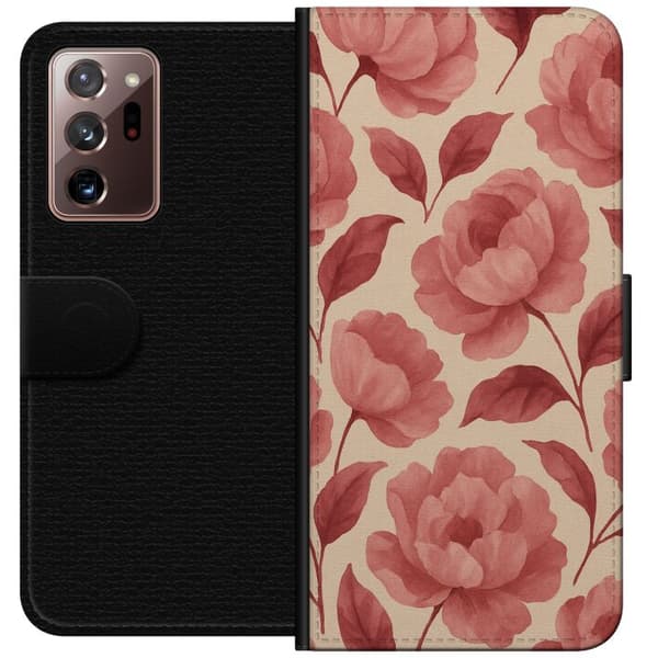 Samsung Galaxy Note20 Ultra Tegnebogsetui Roseblomst