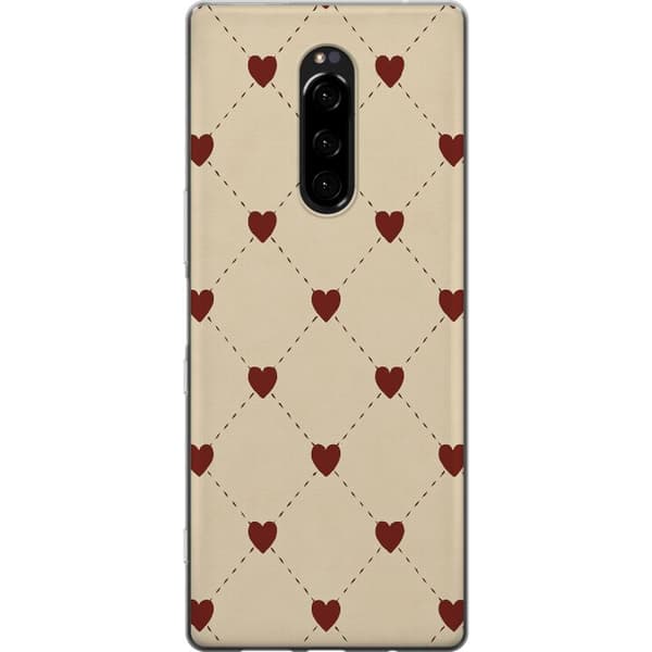 Sony Xperia 1 Gennemsigtig cover Hjertegitter