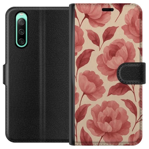 Sony Xperia 10 IV Lompakkokotelo Ruusun Kukinta