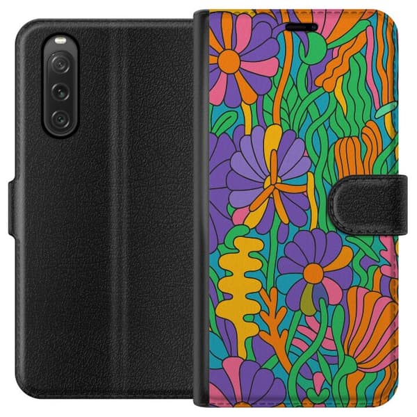 Sony Xperia 10 V Lompakkokotelo Värien räjähdys