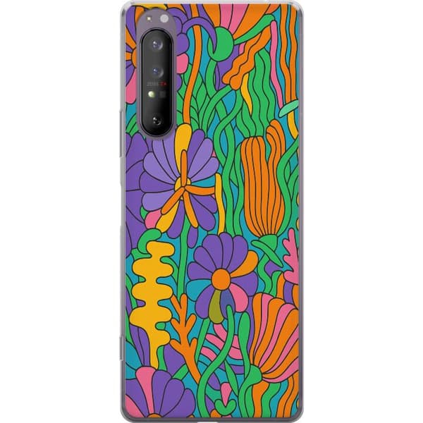 Sony Xperia 1 II Läpinäkyvä kuori Värien räjähdys