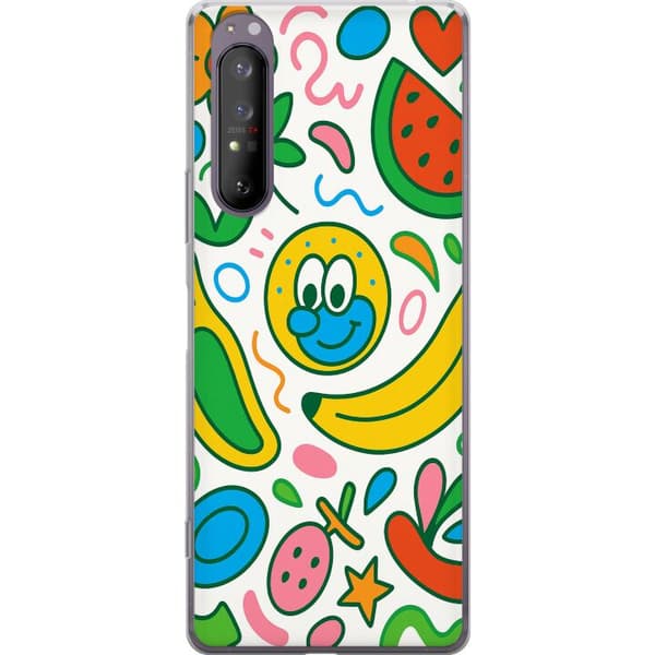 Sony Xperia 1 II Gjennomsiktig deksel Sommerfuglslør