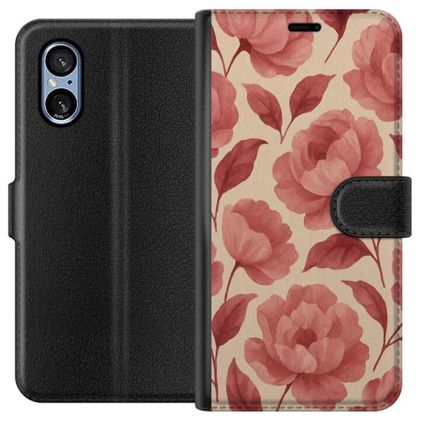 Sony Xperia 10 VI Lommeboketui Rose Blomst