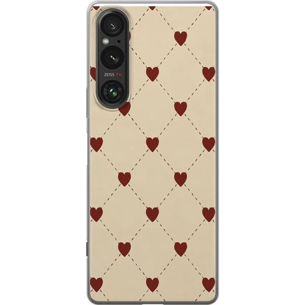 Sony Xperia 1 VI Läpinäkyvä kuori Sydänverkko