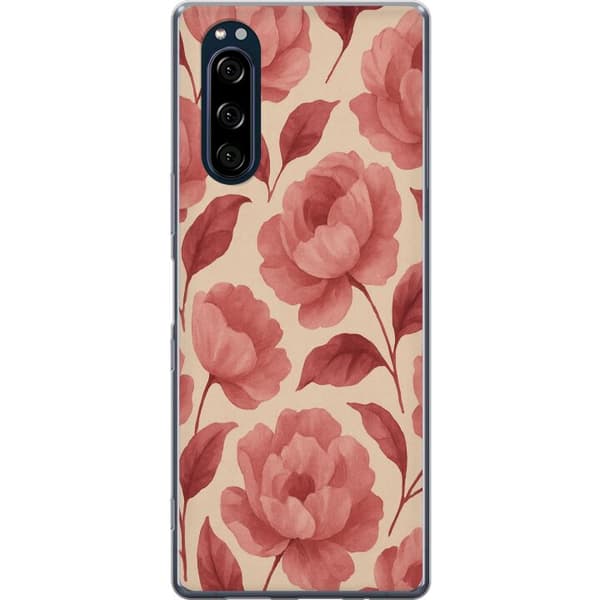 Sony Xperia 5 Genomskinligt Skal Rose Bloom