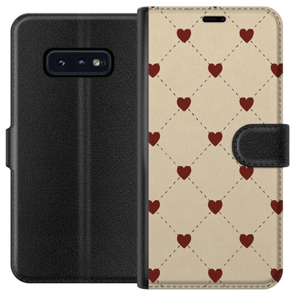 Samsung Galaxy S10e Tegnebogsetui Hjertegitter