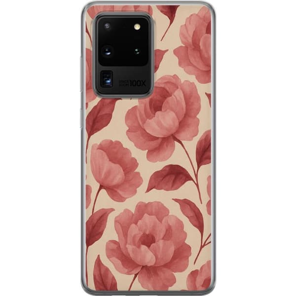Samsung Galaxy S20 Ultra Gennemsigtig cover Roseblomst