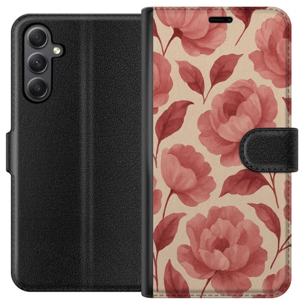 Samsung Galaxy S23 FE Tegnebogsetui Roseblomst