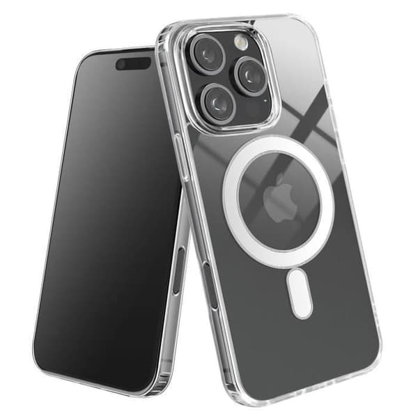 MagSafe-fodral för iPhone 16 Pro Stöttåliga Förstärkta Hörn Transparent
