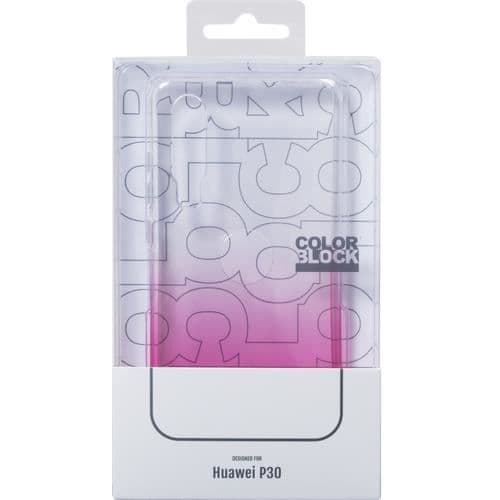 Mjukt fodral - Huawei - P30 - Colorblock - Rosa - Designskydd